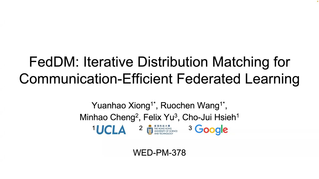 FedDM: Iterative Distribution Matching for Communication-Efficient Federated Learning