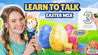 Learn to Talk for Toddlers with Silly Miss Lily | Easter Eggs, Colors, Counting & Fun Learning Mix 🐣
