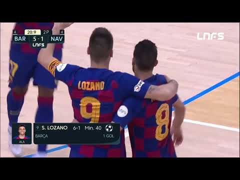 Gol Sergio Lozano (6-1) Barça FS - Aspil Jumpers Ribera Navarra. J20, 1Div. LNFS