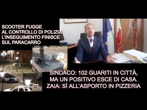 TG AZZURRA: SCOOTER FUGGE AL CONTROLLO, L’INSEGUIMENTO FINISCE SUL PARACARRO - 115/20, 24 aprile