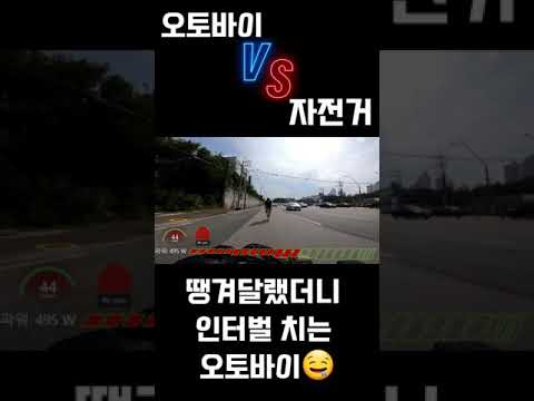 로드자전거 VS 오토바이? 쫓아가기!