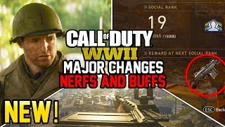 MAJOR PATCH CHANGES! MANY NERFS AND BUFFS - ZOMBIES 2XP! (Call of Duty WW2)