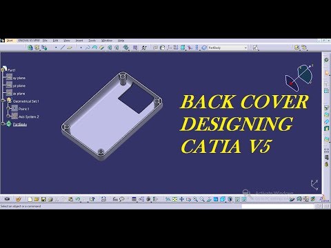 CATIA V5 tutorial beginner - Plastic Back Cover - Part Design