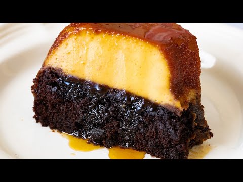 Receta de chocoflan quesillo alto caramelo espejo desmolda fácil como hacer flan easy flan recipe