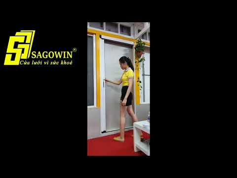Cửa lưới xếp xích hệ không ray 01 cánh Sagowin - Cửa Lưới Sagowin