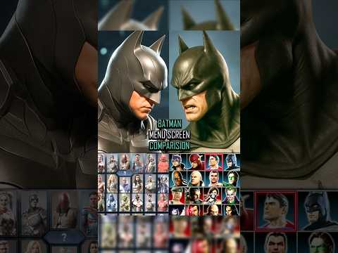 Batman Character Selection in Mk vs Dc Universe , Injustice 1 and Injustice 2 #mortalkombat