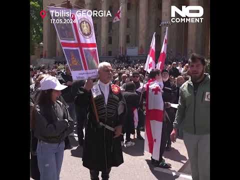 Thousands of Georgians march to celebrate traditional family values #nocomment #shorts