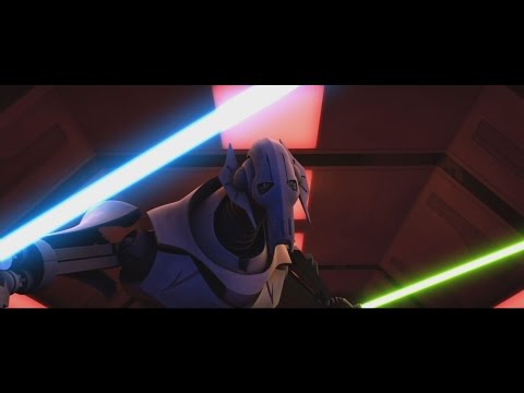 Star Wars: The Clone Wars - Anakin Skywalker & Obi-Wan Kenobi vs. Asajj Ventress & Grievous [1080p]