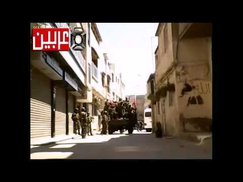 انتشار أمني لقوات النظام ومحاصرتهم للمساجد في عربين في محافظة ريف دمشق