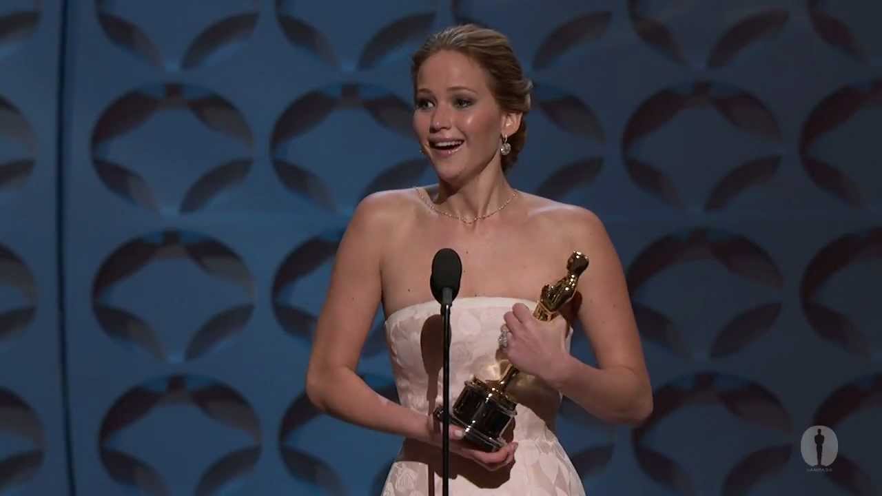Jennifer Lawrence Wins Best Actress: 85th Oscars (2013) - YouTube