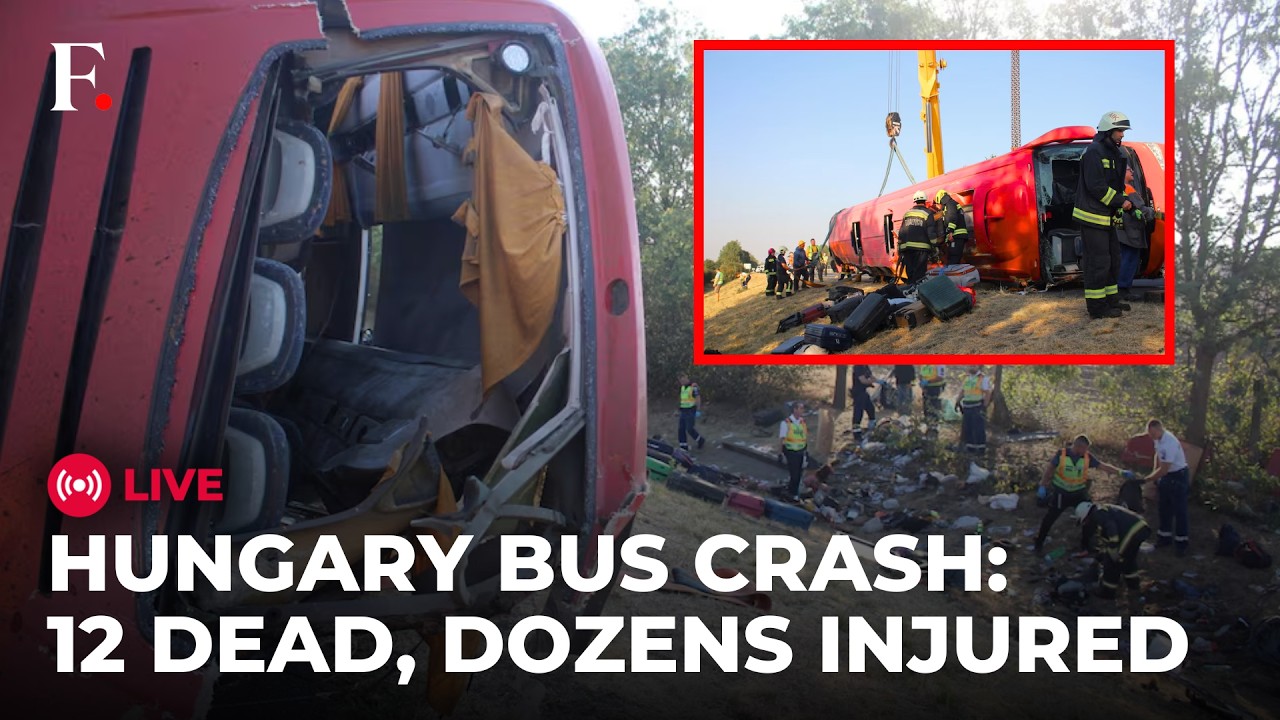 HUNGARY BUS CRASH LIVE: Polish Tourist Bus Overturns on Motorway | 12 Killed, Dozens Injured