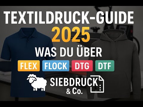 Die 6 verschiedenen Druck Techniken beim T-Shirt bedrucken  🧥 Textildruck Methoden 2025