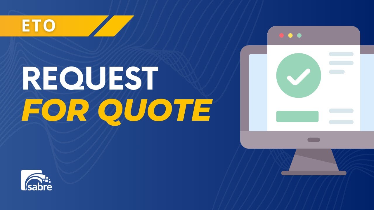 Request for Quote | Sabre ETO