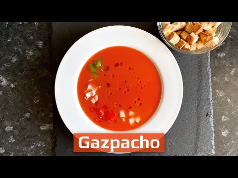 Authentic andalusian Gazpacho recipe. Spanish Gazpacho soup recipe