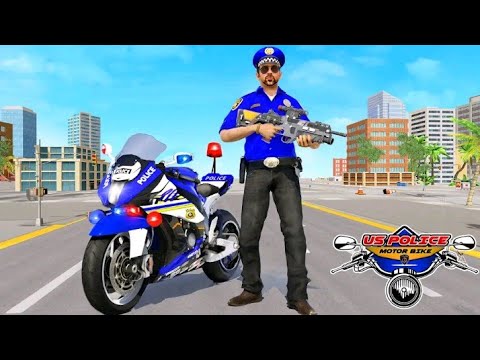US police motorbike chase games. androd gameplay. #9