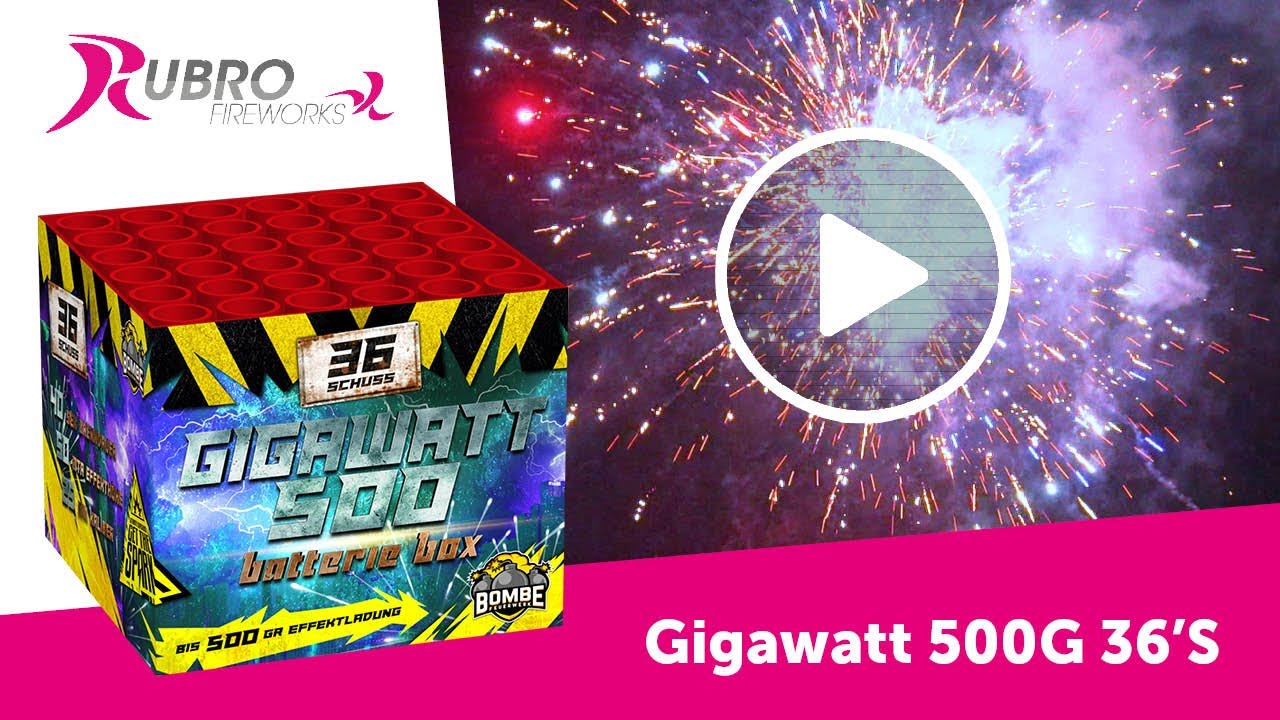 323 Gigawatt 500G 36's - Rubro Vuurwerk - (OFFICIAL VIDEO)