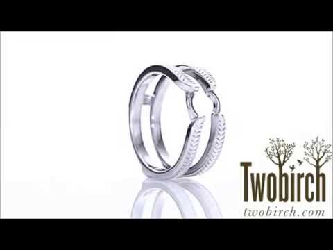 Engraved Cathedral Plain Metal Ring Guard Enhancer - TwoBirch - PL-GUARD-0091-WG-P