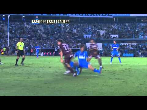 Tremendo choque de cabezas. Racing 0 - Lanús 0. Fecha 7. Primera División 2016.