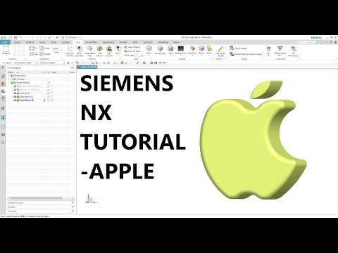 Siemens NX Tutorial - Apple 3D Modeling using Sketch