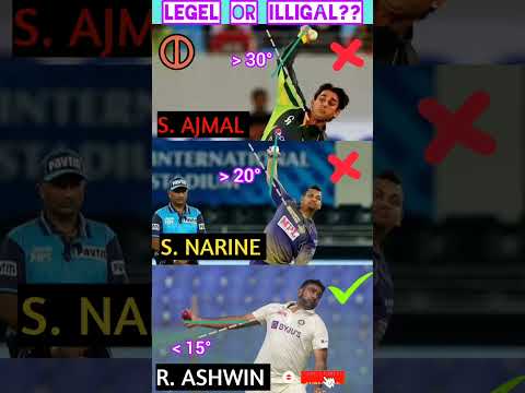illigal bowling action || sayed ajmal & sunil narine #viral #ipl #cricket #shortsvideo #t20wc2024