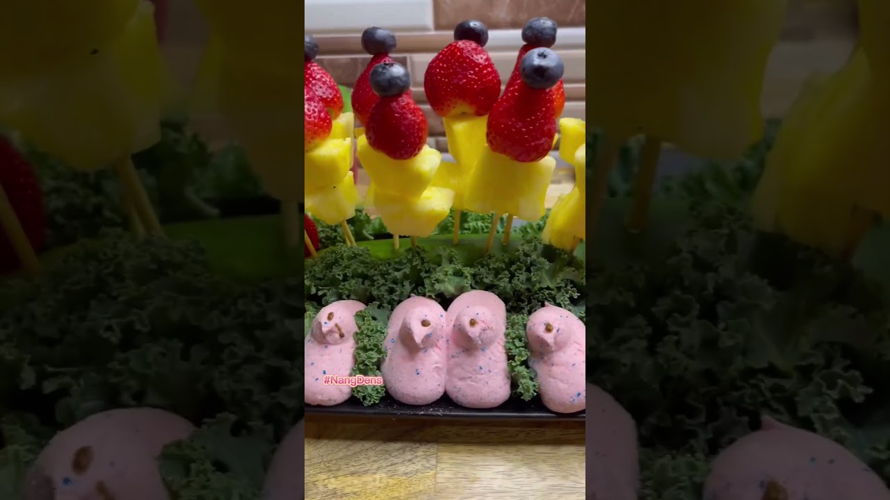 Happy Easter Fruit Platter #shorts #fruitplatter #nangdens #fruitdesign