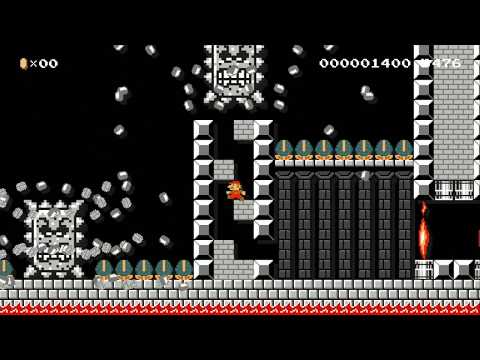 Bowser's Castle by Joey - SUPER MARIO MAKER - NO COMMENTARY 1AW