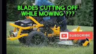 Mower blades cut off while mowing? PTO switch or clutch?