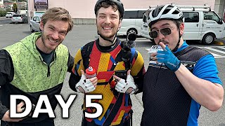 Pewdiepie Joins Us For Cycling In Japan (ft. Abroad in Japan) | Cyclethon 3 Day 5