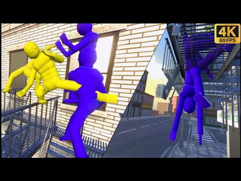 OVERGROWTH • American City Staircase NPC Wars [Euphoria Ragdoll Physics and Fails] #1