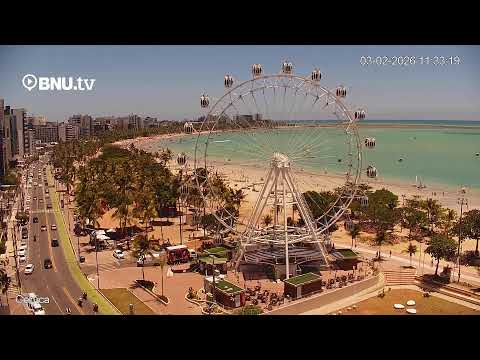 AO VIVO: A Vista Mais Bonita de Maceió! 🎡 Praia de Pajuçara 24h (Relaxing View)
