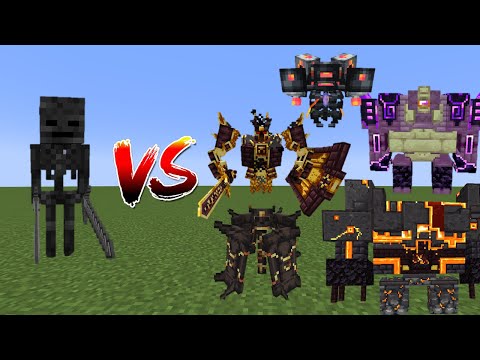 The Wither Skeleton Vs L_Ender's Cataclysm Boss - Minecraft Mob Battle