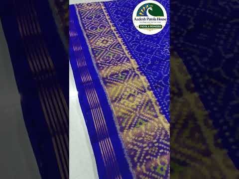 Blue Selari Border Manekchowk Motifs Single Ikat Patola Saree