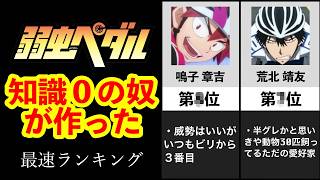 【弱虫ペダル】何も知らない奴が作る最速ランキング。