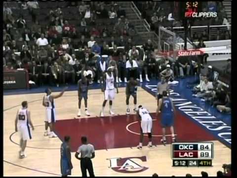 Eric Gordon 41 pts vs Kevin Durant 46 pts,15 reb, season 08/09 clippers vs thunder