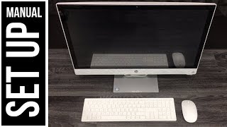 HP Pavilion All-in-One 24-r159c, i5-8400T SetUp Manual Guide | first time turning on