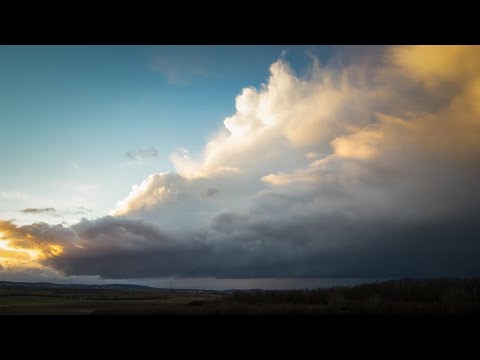 TOLLE STRUKTUR | Starke Schauerzelle in Rheinhessen 03.02.2021