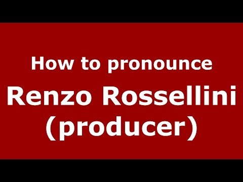 How to pronounce Renzo Rossellini (producer) (Italian/Italy) - PronounceNames.com