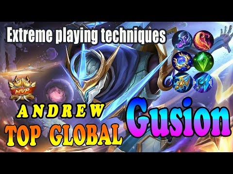 Extreme playing techniques  [Top global Gusion ] A N D R E W - mobile legends
