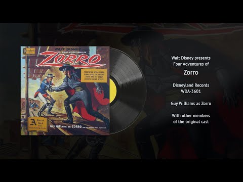 Walt Disney's Four Adventures of Zorro, Guy Williams (WDA-3601) | Vintage Disney Vinyl Restored