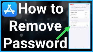 How To Remove Password On App Store