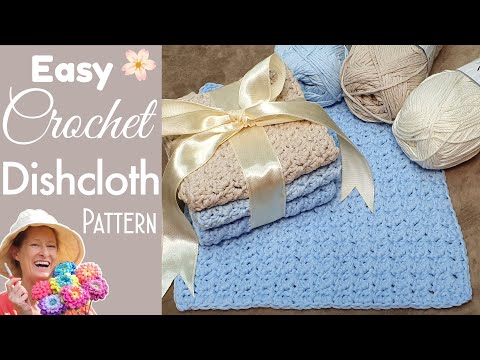 How to Crochet a Super Easy Washcloth for Beginners!