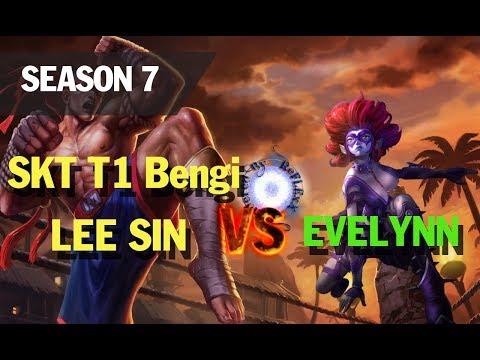 Season 7 SKT T1 Bengi plays LEE SIN Jungle vs EVELYNN  l LOL League of legends
