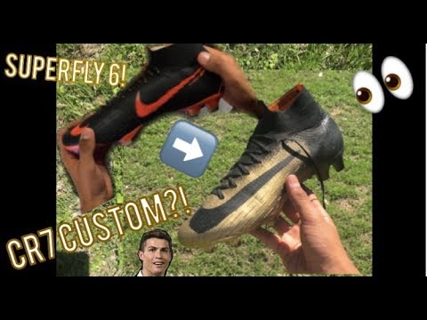 *Nike Rare Gold CR7 Superfly 6 Custom!* How to Customize! CR7 Custom!