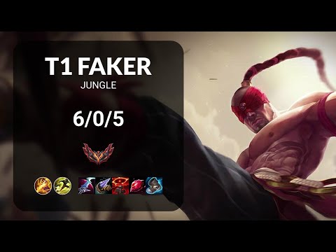 T1 Faker Lee Sin vs Nidalee JUNGLE - KR GRANDMASTER Patch 15.5