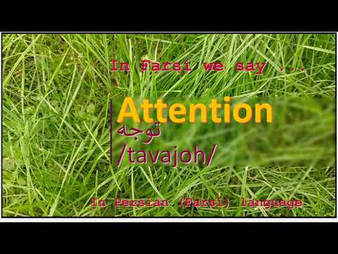 The meaning of Attention in Persian or Farsi توجه tavajoh