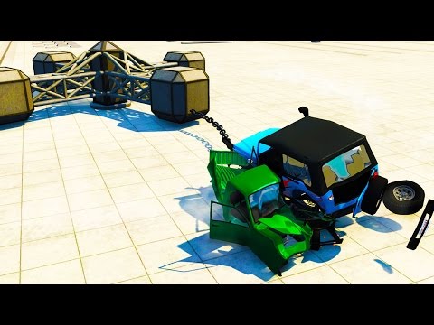 BeamNG Drive - GIANT SPINNER WITH GIANT CHAIN VS CARS!  (Stream Highlight)