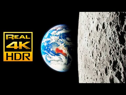 Amazing Views of the Moon in 4K HDR 🌕🌓🌒 OLED Perfect Black Test in HDR