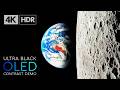 Amazing Views Of The Moon In 4K HDR OLED Perfect Black Test In HDR CGI