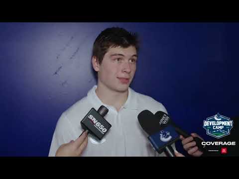 Aiden Celebrini shares his thoughts on development camp and scrimmage