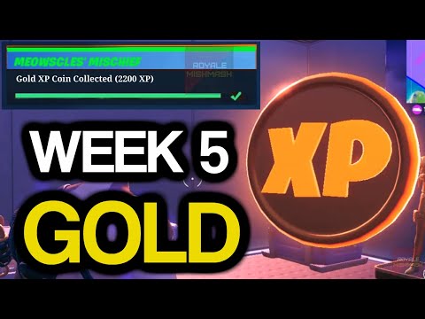 Gold XP Coin Location in Fortnite and Easy Guide to get it in SOLO (WEEK 5 All Gold XP Coins Guide)!